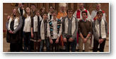 De gauche à droite en haut : Nicolas, Julien, Sarah, Domitille, Mgr Jaeger, Père Eric Merlier, M. Philippe Dewalle.
G à D, bas : Adeline, Axelle, Isabelle, Paul, Honoré, Nicolas, Antoine, Mathieu 