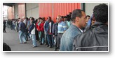 File d'attente distribution des repas