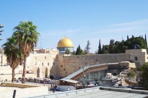 Jérusalem le mur des lamentations et la mosquée