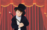 Adorable child dress of illusionist with hat