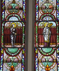 Noeux-les-Mines, Ã©glise St Martin, verriÃ¨re gauche du choeur : Ste Jeanne d'Arc et St Martin de Tours