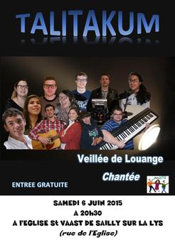 affiche veillee du 6 juin à Sailly sur la Lys