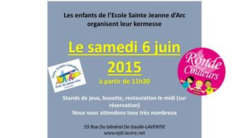 invitation Kermesse de l'école Ste jeanne d'arc