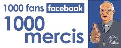 Manchette Facebook Merci 1000 fans
