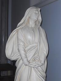 Noeux les Mines, Ã©glise St Martin, calvaire, statue de Marie