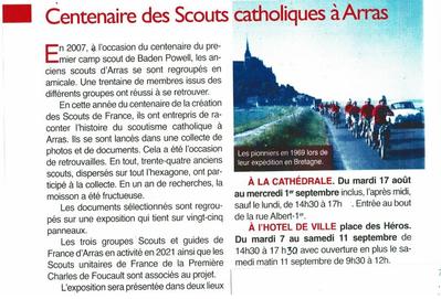 072021 Scoutisme centenaire arras article