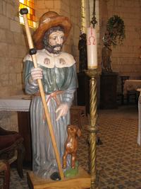 statue de St Roch à Gouy- Servins