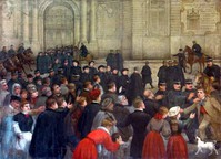 Expulsion des séminarites du palais St Vaast le 14 décembre 1906