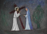 Jésus rencontre sa mère