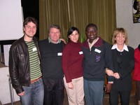 Au centre, Mlle Lucie Barnasson, qui parcours le diocèse