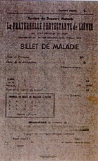 billet de maladie