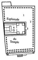 Temple de Jérusalem. Plan supposé, aucune trace n'ayant pu être relevée après la destruction par Titus