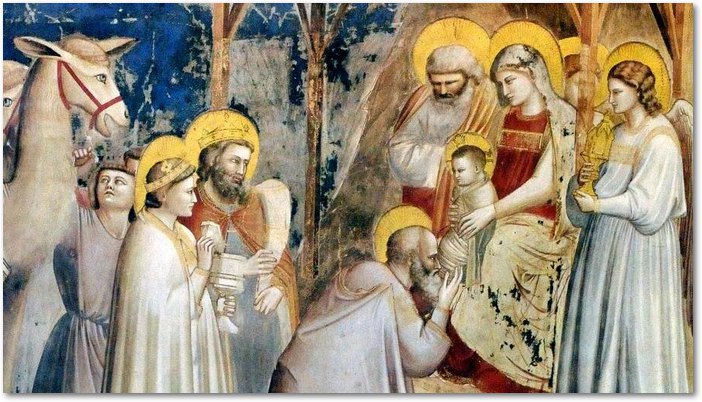 L'adoration des mages par Giotto