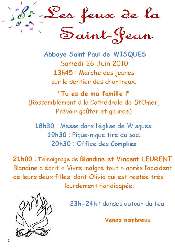 Affiche Feux de la St Jean 2010