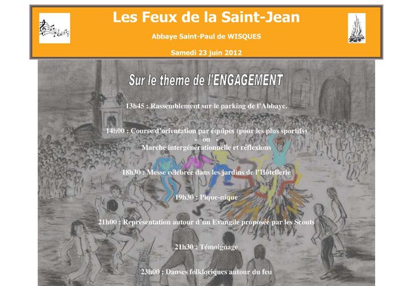 Affiche Feux de la Saint-Jean 2012.