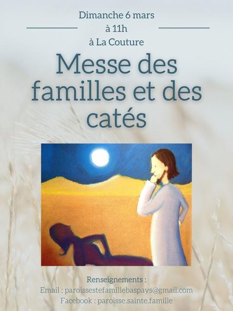 affiche messe des familles et des cates