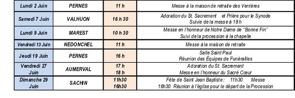 Agenda Juin