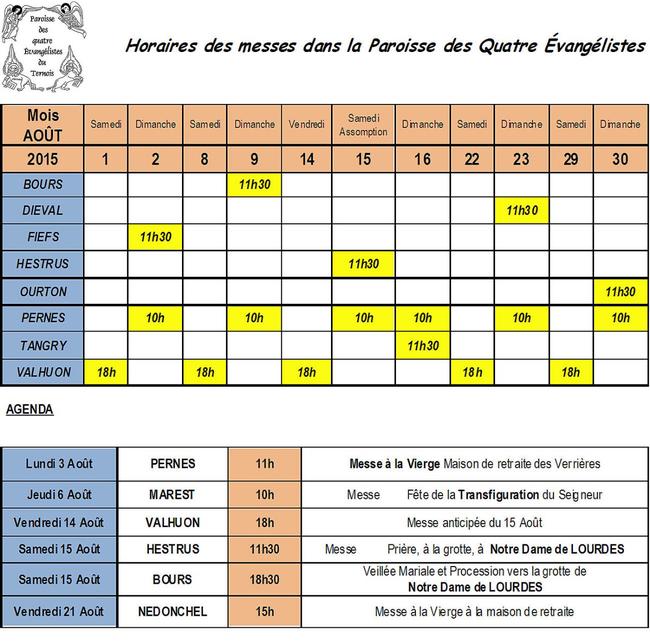 Calendrier Aouet