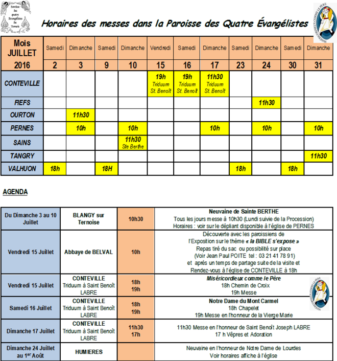 7-Calendrier Juillet