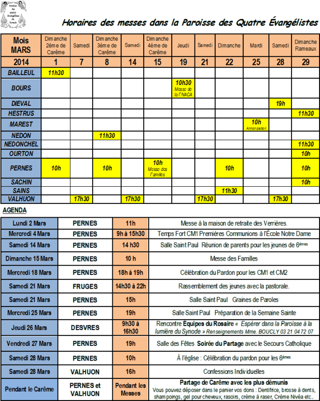 3-Calendrier MARS