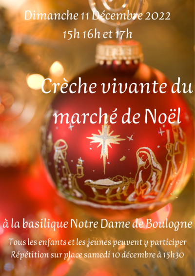 Creche vivante du marche de Noel 2022