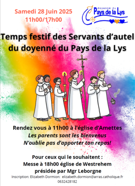 temps festif des servant d\'autel
