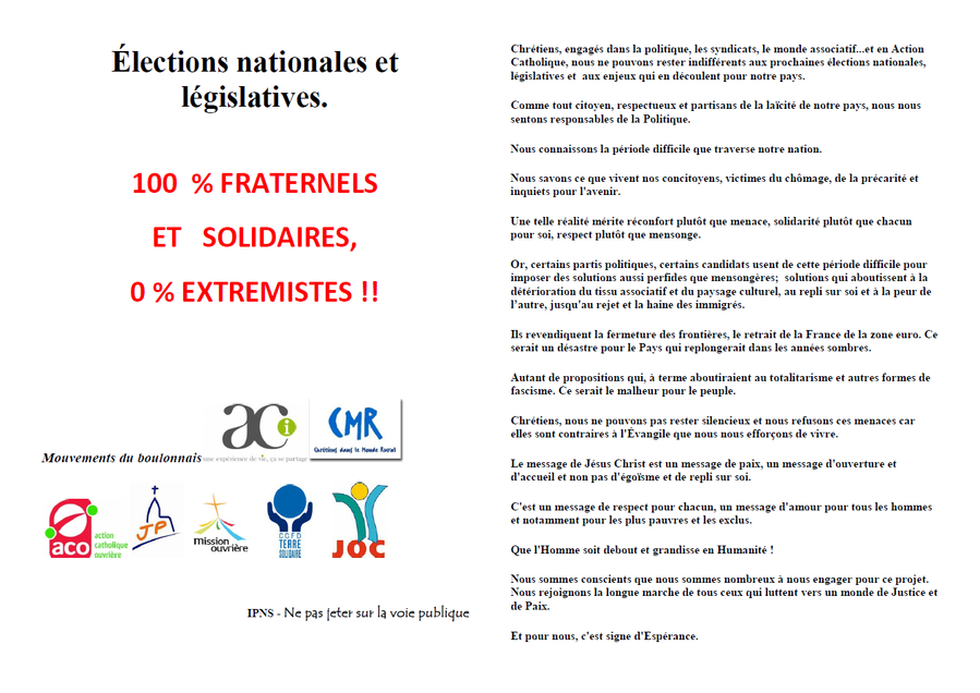 Tract dynamique elections boulonnais